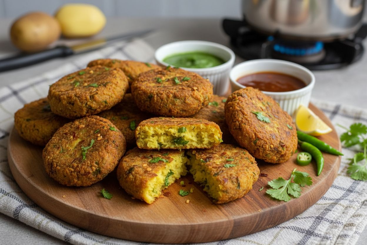 Croquettes de pommes de terre indiennes terminé