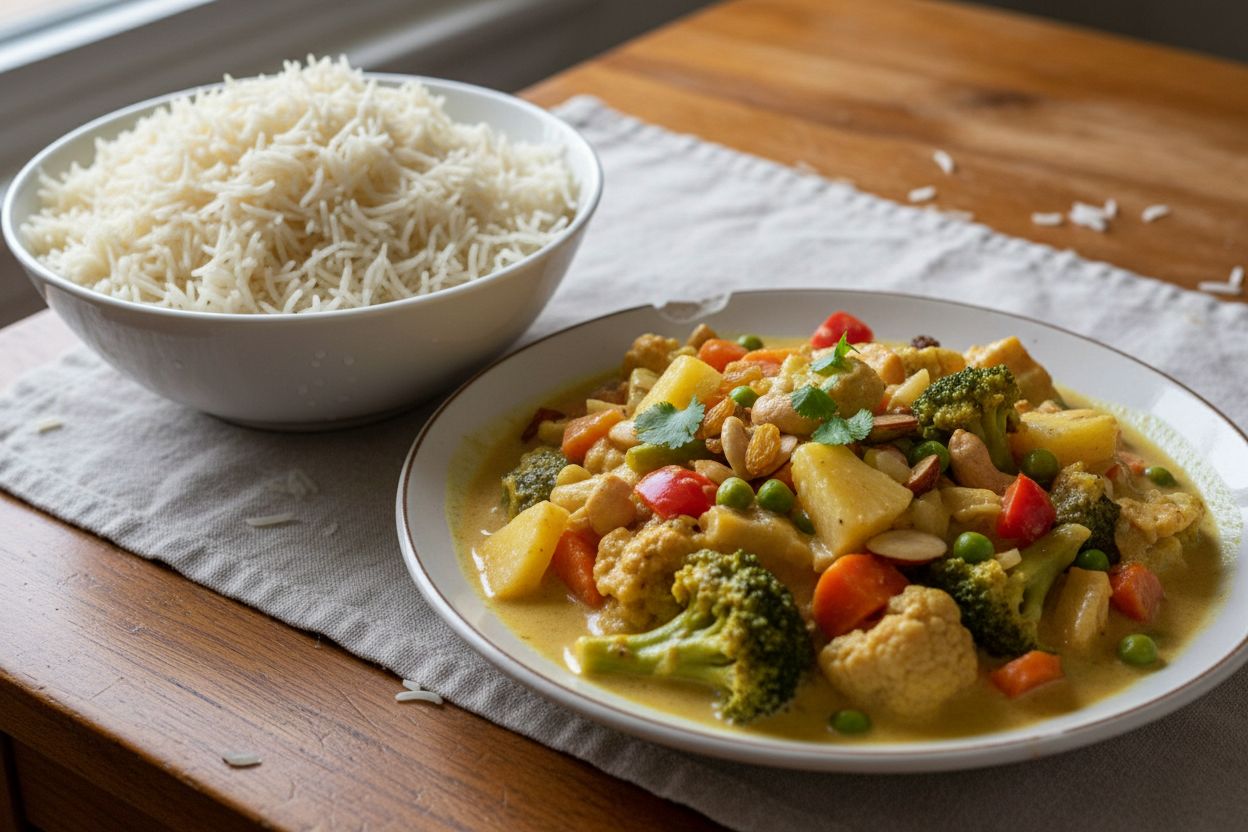 Curry crémeux aux neuf joyaux terminé