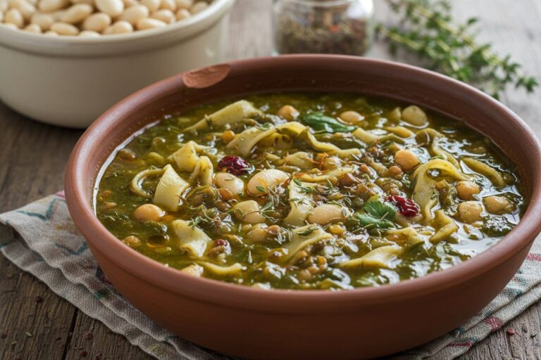 Soupe persane parfumée aux nouilles et épices voyage culinaire