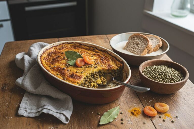 Bobotie végétarien lentilles Recette gourmande sud africaine facile