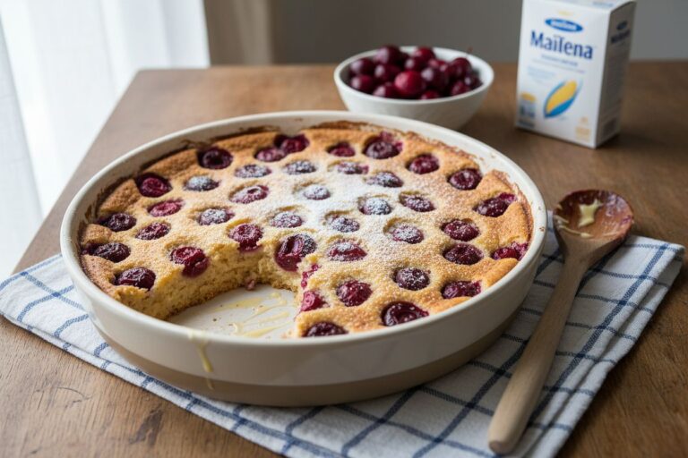 Clafoutis sans œuf prêt à servir