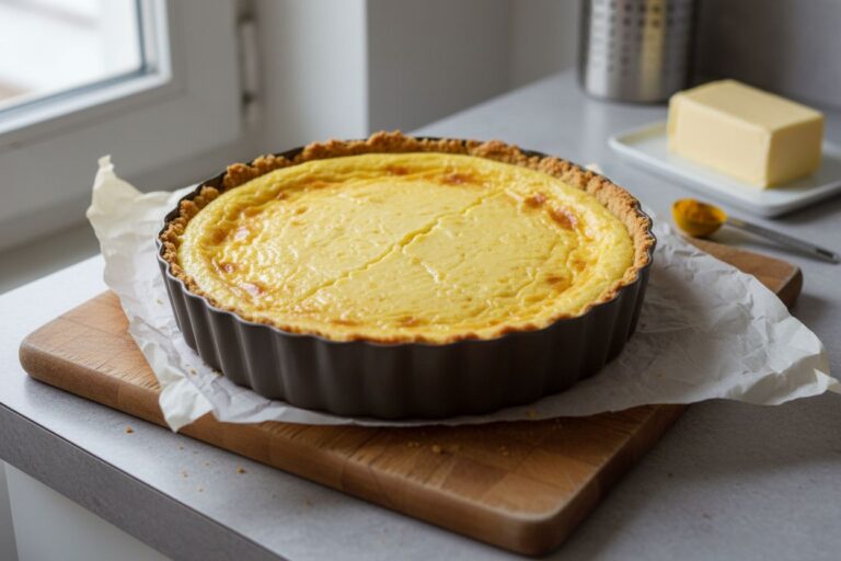 Flan pâtissier sans œuf prêt à servir