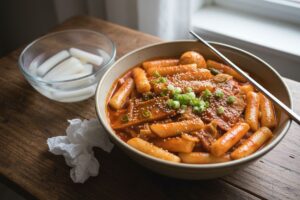 Gâteaux de riz coréens épicés