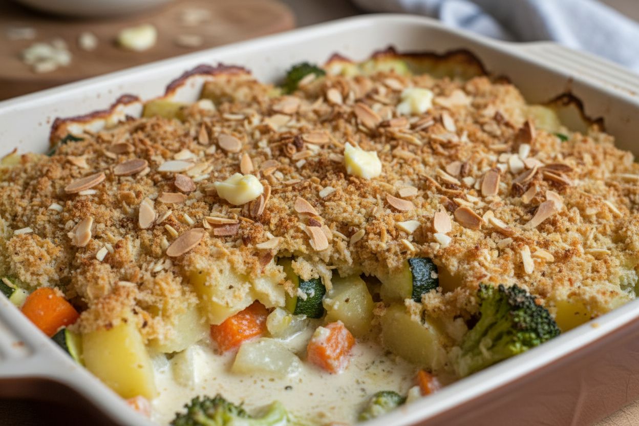 Gratin de légumes sans fromage prêt à servir