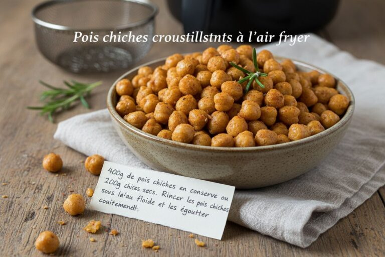 Pois chiches croustillants Air Fryer Recette protéinée et vitaminée