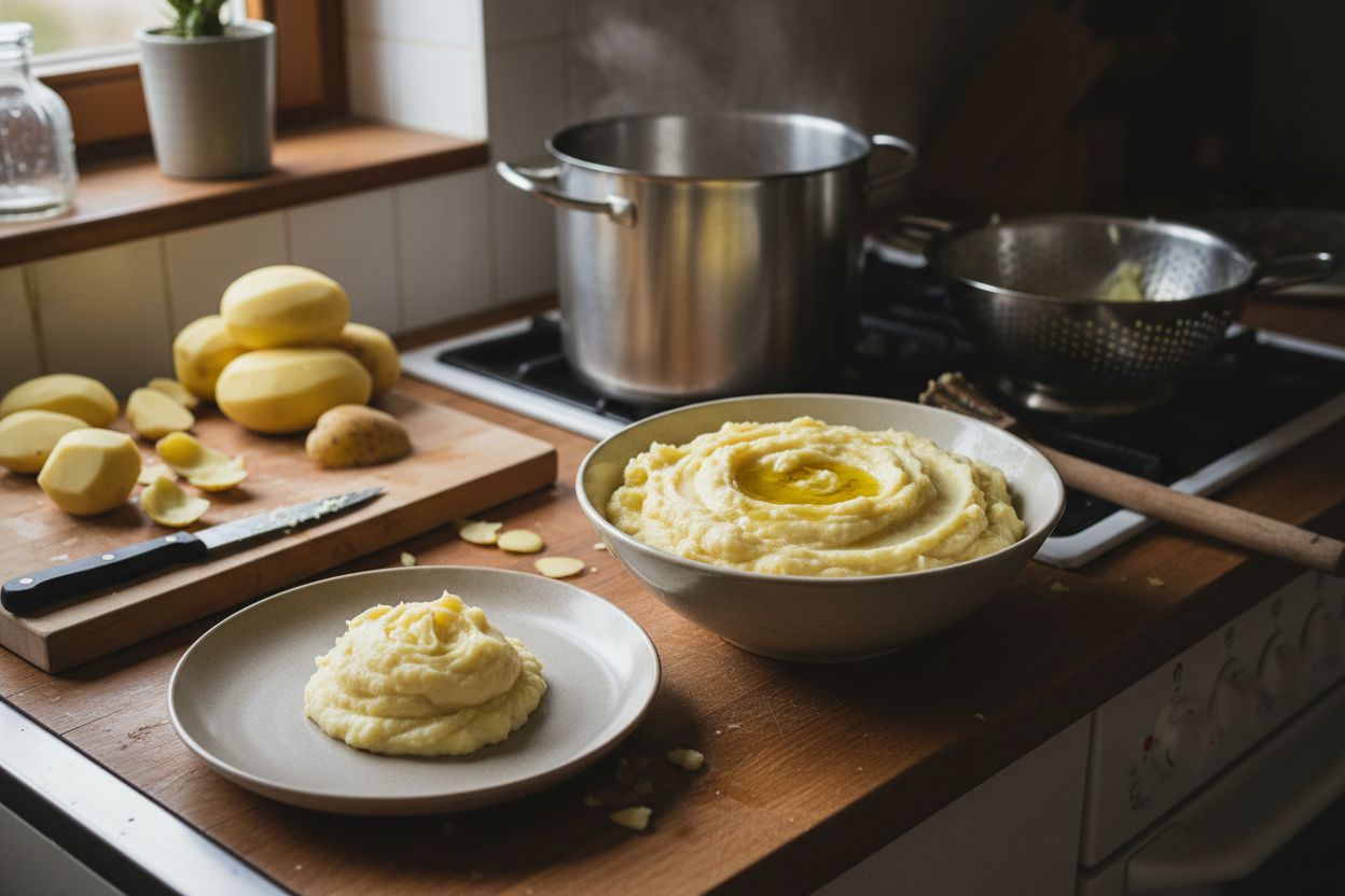 Purée de pommes de terre sans lait prêt à servir