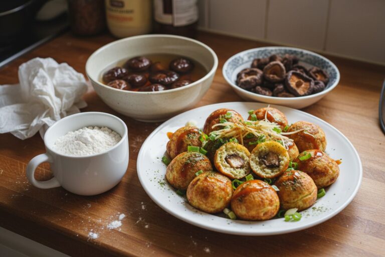Takoyaki Végétariens aux Champignons Recette Japonaise Gourmande