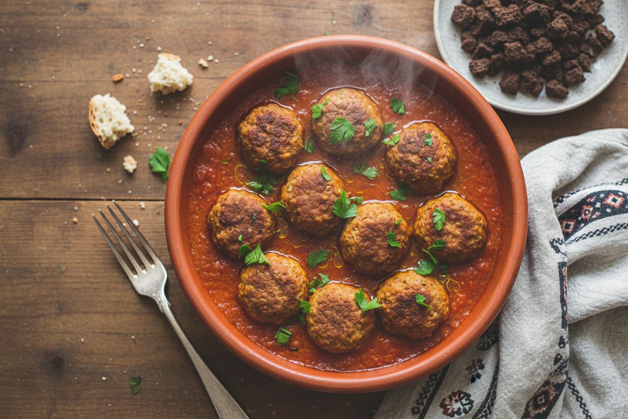 Ojja végétarienne aux boulettes de soja Recette tunisienne facile