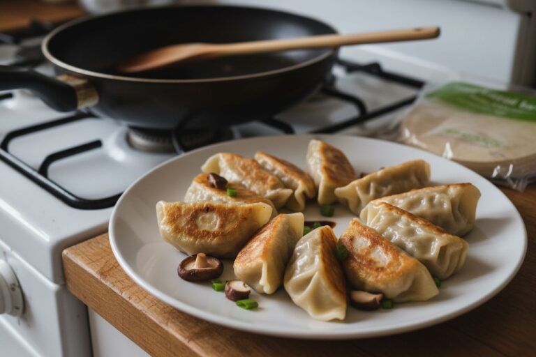 Raviolis pékinois croustillants moelleux aux champignons Recette facile