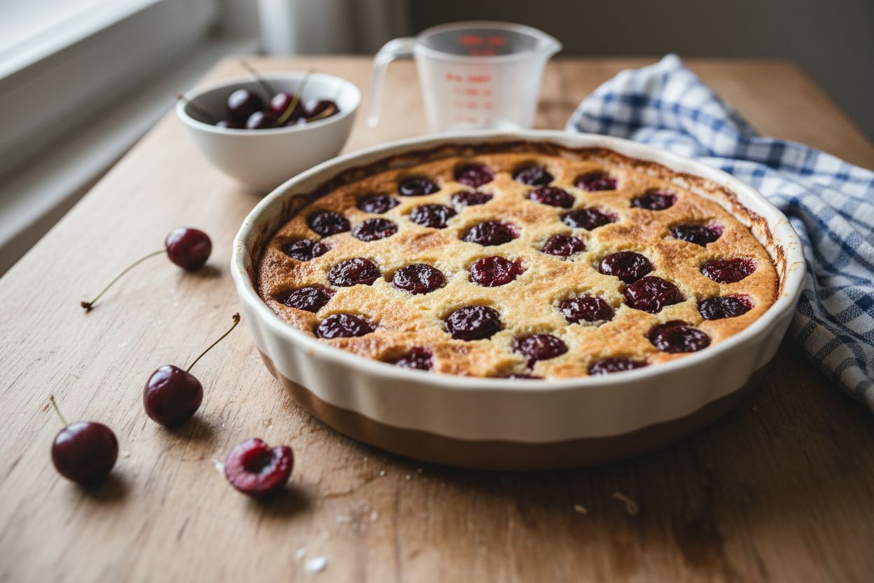 Photo de la recette : clafoutis sans œuf
