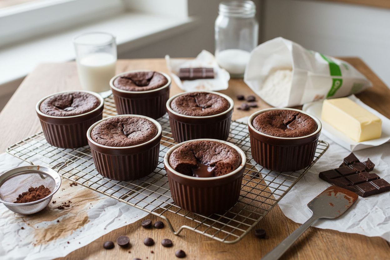 Photo de la recette : fondant au chocolat sans œuf