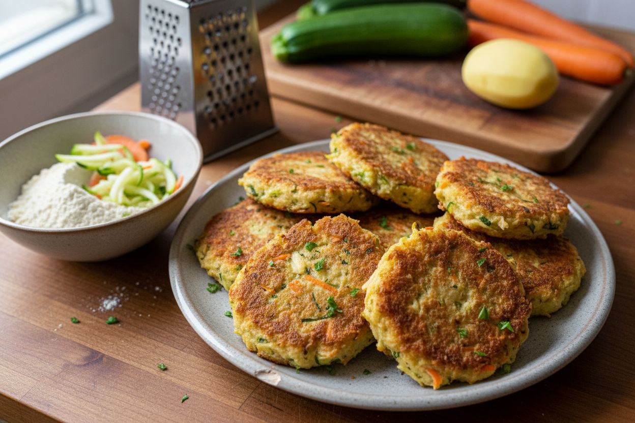 Photo de la recette : galettes de légumes sans œuf