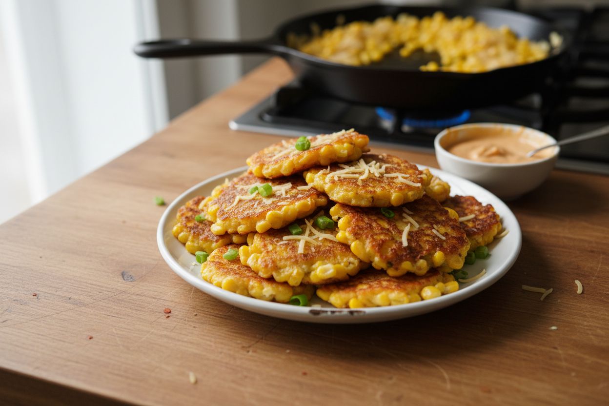 Galettes de maïs doux au fromage