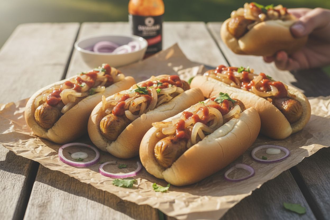 Photo de la recette : hot dog végétarien