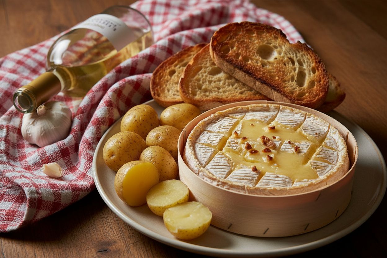 Photo de la recette : mont d'or chaud au four