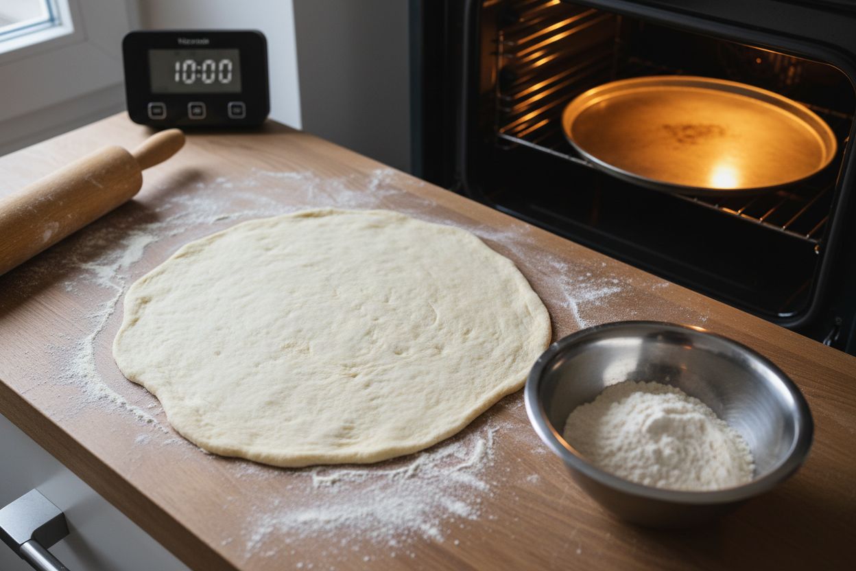 Photo de la recette : pâte à pizza sans levure
