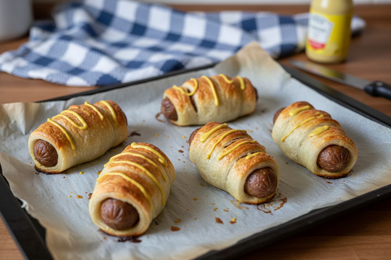 Photo de la recette : saucisses végétales en pâte