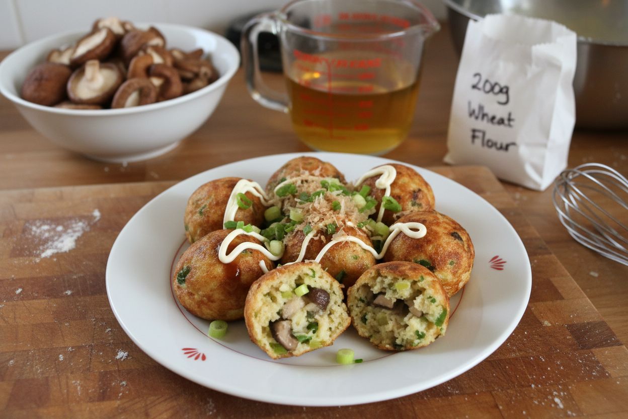 Takoyaki végétariens aux champignons