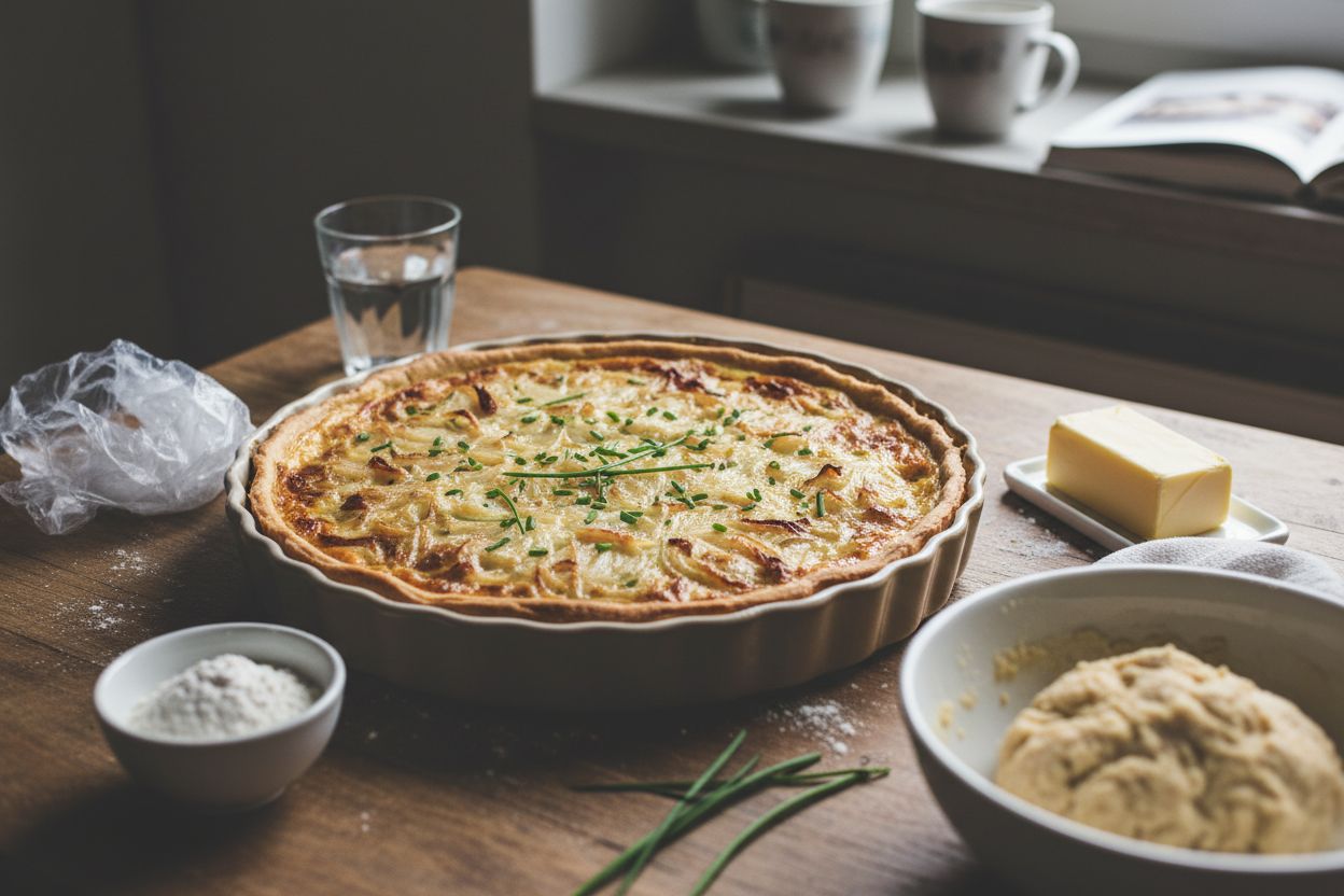 Photo de la recette : tarte à l'oignon alsacienne