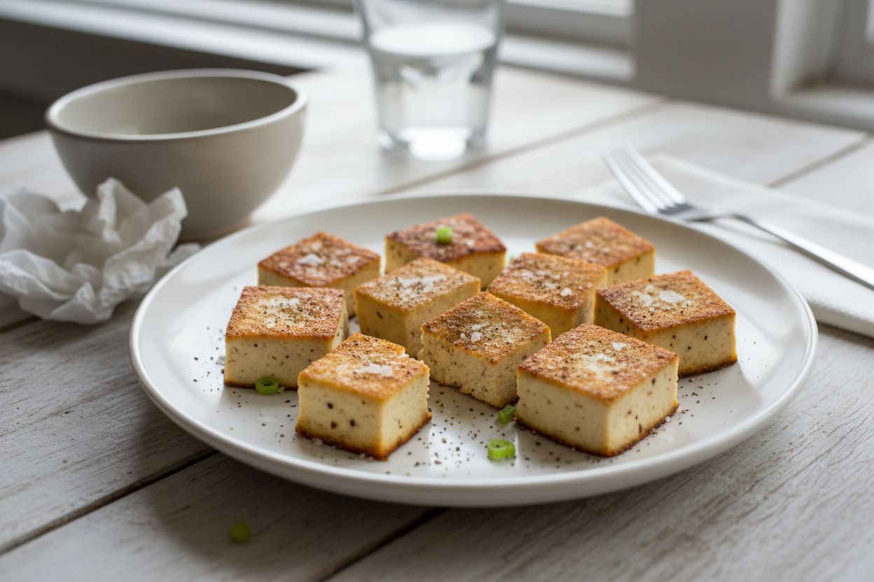 Tofu poêlé au sel et poivre