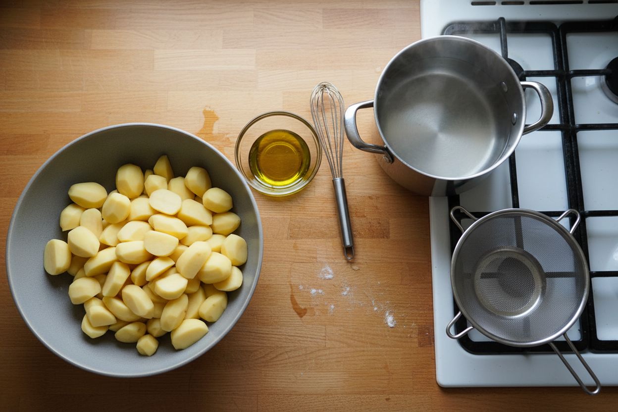 Préparation de la recette : purée de pommes de terre sans lait